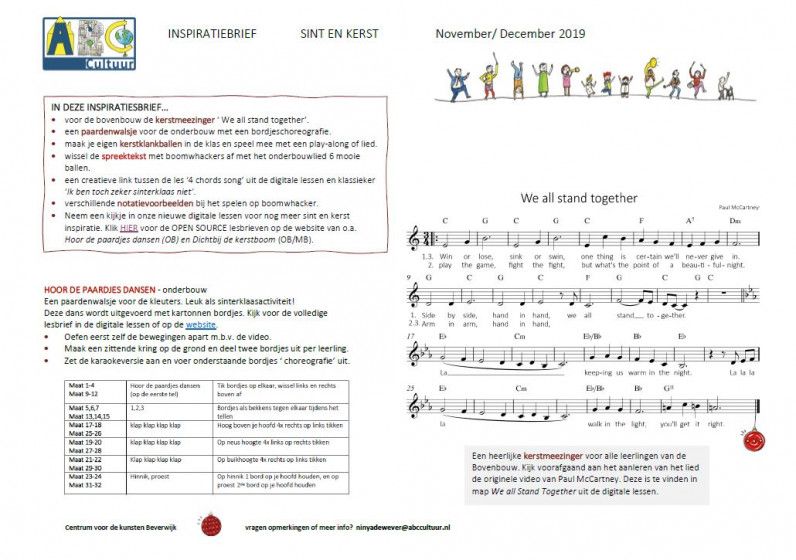 Inspiratiebrieven ABC Cultuur 2019-2020