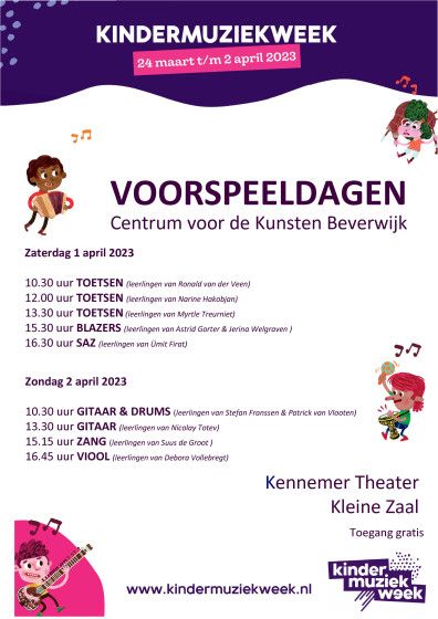 za. 1 april en zo. 2 april Voorspeeldagen 2023