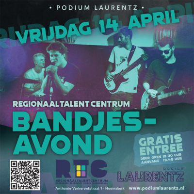 Bandjesavond Regionaal Talent Centrum vr. 14 april 2023